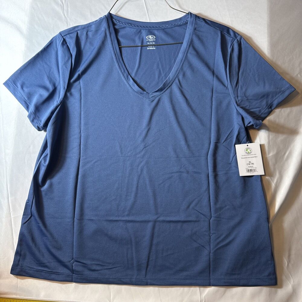 Athletic Works Dri Works Core T-Shirt Women’s XL London Blue New Workout